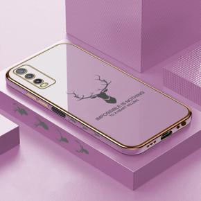 Hontinga for Vivo Y20 2021 Y20i Y20S Y12S Y20S G Back Cover Luxury 6D Plating Cartoon Lucky Side Pattern Case Soft Silicone Square Phone Cases