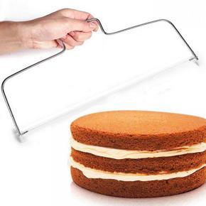 Adjustable Cake Leveler Professional Single Layer Slicer Cutter 1 Blades Stainless Steel Cut Saw for Baking Tools, 13" Wide