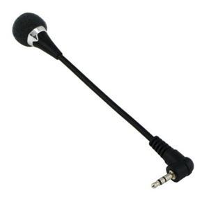 Black Mini 3.5mm Flexible Microphone Mic for PC Laptop Skype