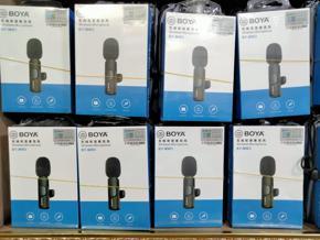 BOYA BY-MW3 Wireless Microphone Double Type C, i-Phone Converter  With Logo For Android Phone