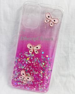 For Xiaomi Redmi Note 10 / Redmi Note 10s - Luxury Clear Crystal Glitter Soft Sparkle Soft Silicone Butterfly Case Cover