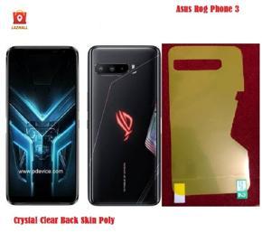 Asus ROG Phone 3 (ROG 3) Crystal Clear Back Skin (Gel Poly not Glass) 3D Real Transparent Skin Glossy Finish