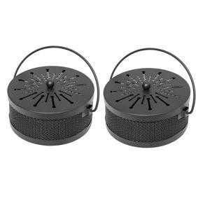 ARELENE 2Pack Black Mosquito Coil Holder Incense Coil Burner Indoor Outdoor Mosquito Repellent Coil Holder Incense Burner Holder