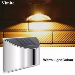 Vimite LED Solar Wall Light Outdoor Waterproof Sensing Automatic Garden Decorative Light for Landscape Balcony Villa White/Warm