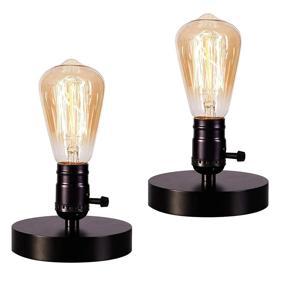 Table Lamp Base E26 E27 Desk Lamp with Plug in Cord On/Off Switch Bedside Lamp Holder for Lighting Decor 2 Pcs,US Plug