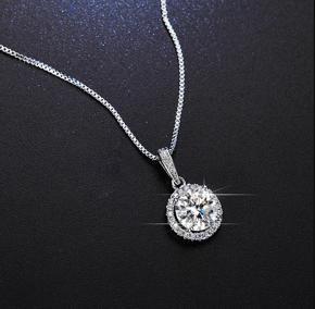 Crystal Round Pendant Necklace For Women