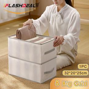 Storage Box Clothes Wardrobe Organizers Compartments Storage Boxes Underwear Drawer Household Foldable Storage Case Washable Storage Box Dust-proof Organizer with Handle Zipper