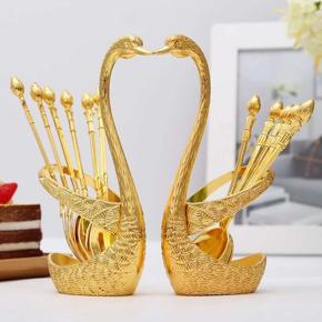 Swan 6pc Spoon set with Holder