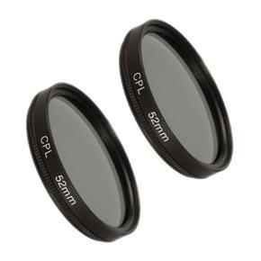 ARELENE 2pcs 52mm Circular Polarising CPL Filter for Canon 650D 700D Nikon D3100 D3200 D3300