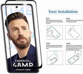 For TECNO Camon 17 Pro 9H Full Glue Tempered Glass Screen Protector