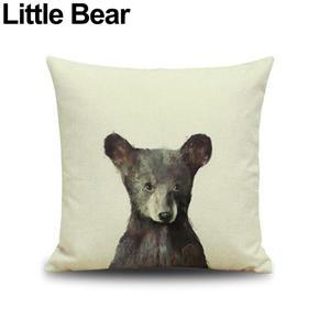 Cotton Linen Animal Pattern Square Pillow Case Decorative Sofa Cushion Cover