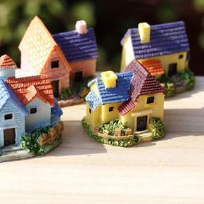 Fairy Garden Miniature Resin House Villa Micro Landscape Bonsai Ornament Decor