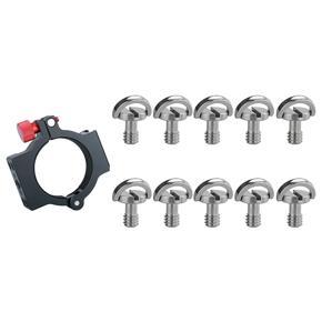 BRADOO- 10 Pcs D-Ring 1/4Inch Mounting Mount Screw Thread & 1 Pcs 1/4 Adapter Ring Mount Extension Bracket Clip Adapter Clamp