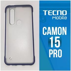 Frameless Case For Tecno Camon 15 Pro Matte Transparent Back Cover without ring