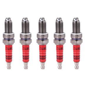 ARELENE 5 Pcs 3-Electrode Spark Plug D8TC for 125Cc 150Cc 200Cc 250Cc Motorcycle Scooter ATV Quads