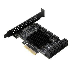 PCIE SATA Card 10 Port,6Gbps SATA 3.0 to PCIe Expansion Card,JMB575 Chip Built-in Adapter Converter for Desktop PC