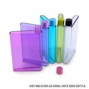 Notebook Transparent Water Bottle 380ml - 1 Piece Multicolor