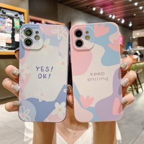 Summer new products are suitable for Apple 11 mobile phone shell iPhone7/8 straight edge 12Pro creative small flower 13 protective cover