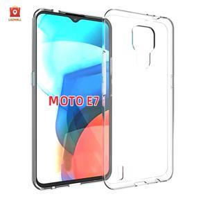 Motorola E7 Case Crystal Clear Gel TPU Silicone Slim Soft Flexible Shockproof Design Back Phone Cover-Transparent