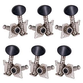 6Pcs 3R3L Guitar Tuning Pegs Open Machine Heads Oval Button Acoustic Folk Guitar Tuning Peg Tuners Parts
