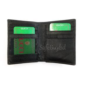 Amazing Black Slim Pure leather new model stylish wallet for Men - Money Bag