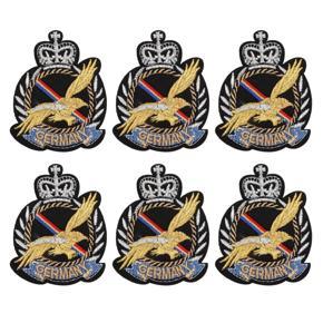 6pcs Cloth Stickers DIY Embroidery Eagle Badge Pattern Iron On Patches