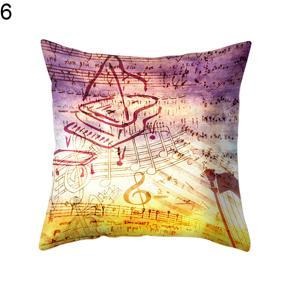 Clock Music Note Piano Throw Pillow Case Cushion Cover Sofa Bed Car Cafe Decor