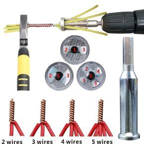 DASI Wire Twisting Tool,Cable Connector, Wire Stripper and Twister for Use with Power Drill Drivers, Wire Terminals Power Tool Accessories Simultaneously Stripping and Twist Wire Cable