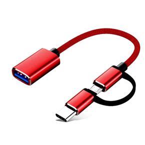 OTG 2 in 1 USB Cable Adapter Micro USB Type C To USB Converter Multi Device Support