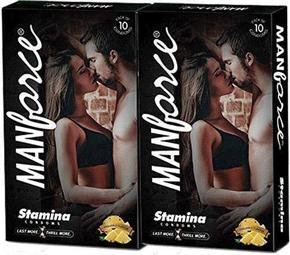 Manforce Pineapple Stamina Flavoured Condoms - 10Pcs Pack