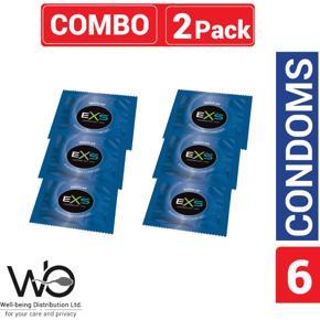 EXS - Regular Condom - Combo Pack - 2 Packs - 3x2=6pcs (Made in UK)