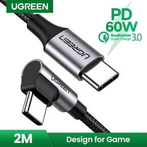 UGREEN USB Type-C to USB C PD 60W Cable for Samsung Galaxy S9 Note10 Fast Charger Cable for Macbook Pro Support Quick Charge 4.0 USB Cord