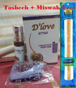Attar + Tasbeeh D Love - 6ml Approx Labbaik non alcoholic Perfume | D`Love