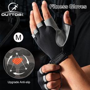 Outtobe Cycling Gloves Upgraded Anti-slip Cycling Gloves Half Finger Gloves Un-isex Gloves Breathable Anti-sweat Glove MTB Bicycle Gloves Workout Glove