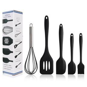 5PCS/Set Silicone Cooking Utensils Egg Beater Shovel Spatula Oil Brush Non-stick Leaky Shovel Kitchen Utensils Kitchen Baking Tools