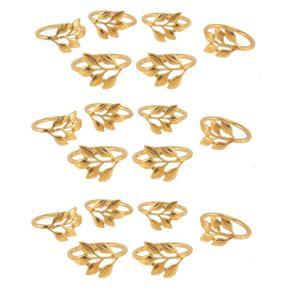 18Pcs/Lot Hotel Napkin Ring Napkin Holder Fall Leaves Napkin Buckle Christmas Wedding Party Gold Napkin