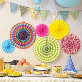 6pcs party fans decoration for Wedding Birthday Fiesta Party Supplies