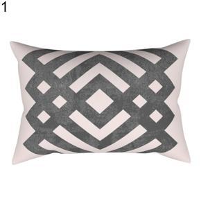 30x50cm Modern Geometric Letter Print Flower Throw Pillow Case Cushion Cover