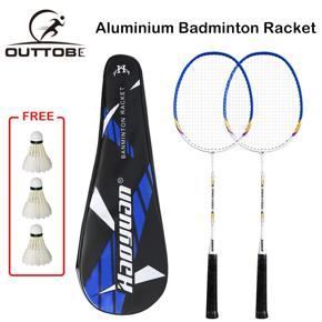 Outtobe Badminton 6PCS Badminton Racket Set Sports Fitness Rackets Professional Iron Alloy Badminton Racket Sturdy Rackets Shock Absorption Racket High Tension Racquets for Daily Leisure with 3 Shuttl