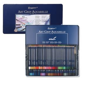 12/24/36/48/72 Professional Watercolor Pencils Set Water Soluble Colored Pencils with Brush Metal Box Water Color Pencils Art Supplies for School Students Adults Artist for Drawing Sketching Painting 