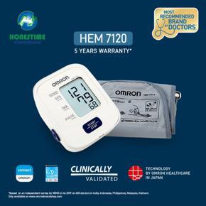 Japanese Technology OMRON (HEM 7120) Upper Arm Automatic Blood Pressure Machine Basic  5 Year Brand Warranty by Omron/Honestime