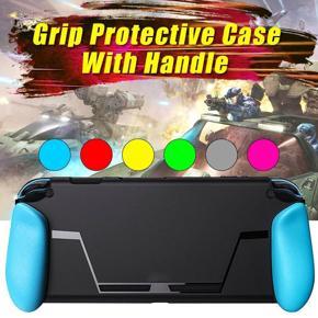 Ergonomic Grip Protective Case for NINTENDO SWITCH + Tempered Film Accessories - blue