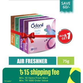 Odonil Natural Air Freshener Block - 75g Mix Fragrance (Buy 3 Get 1 Free)