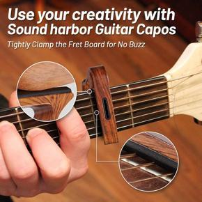 Guitar Capo with Pick Holder and 4 Guitar Picks for Acoustic Electric Guitar Ukulele Mandolin Banjo