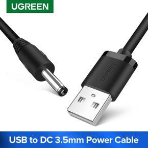 Ugreen USB to DC 3.5mm Power Cable USB A Male to 3.5 AUX Audio Jack Connector 5V Power Supply Charger Adapter for HUB USB Fan Power Cable 1M