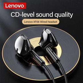 Lenovo XF06 3.5mm Wired Headphones In-ear Headset Stereo Music Earphone Smart Phone Earbuds In-line Control With Microphone Hot