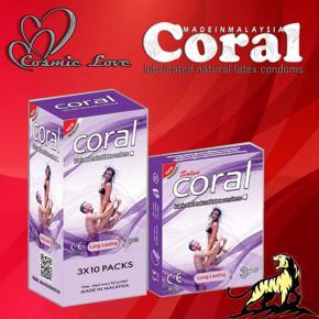 Coral Condom Long Lasting Extra Time 3x10=30pcs
