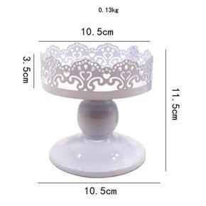 Nax Metal Iron Cake Stand Round Pedestal Dessert Holder Cupcake Display Rack