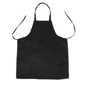 Uni 2 Pocket Black Kitchen Apron Bib, One Size in Medium