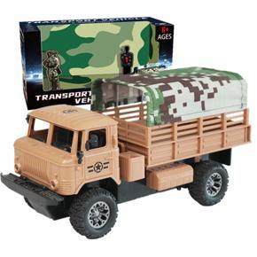 Four-way  Military Truck Model Toy Removable Tent Rechargeable USB Port With Light